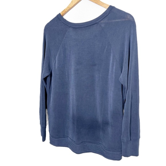 Athleta Women's Serenity Criss Cross Grey Crewneck Athletic Sweatshirt Sweater - Picture 9 of 16